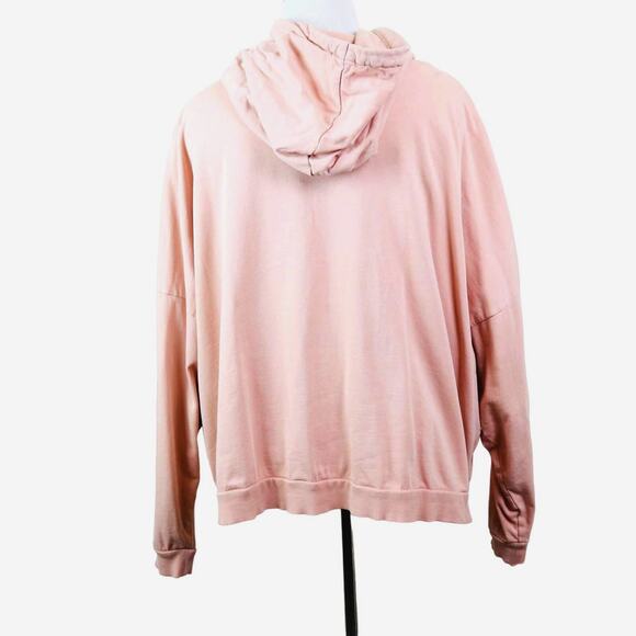 ASOS Curve Size 20 Boxy Hoodie Sweatshirt Tunnel Pocket Knit Pink - Picture 4 of 11